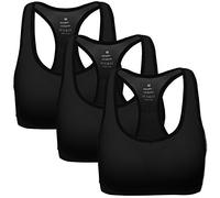 MIRITY Women Racerback Sports Bras - High Impact Workout Gym Activewear Bra Color,Black3,L Fit 32DD 34D 34DD 36C 38B 38C