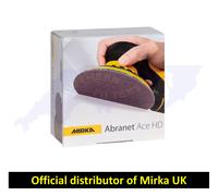 Mirka 150mm Abranet ACE HD Heavy Duty Abrasive Sanding Discs - Box 25 Discs
