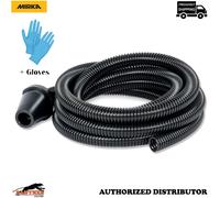 Mirka 20mm x 4m Dust Extraction Vacuum Hose for Hand Sanding Blocks + Gloves