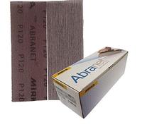 Mirka 5415005012 P120 Grit Abranet Abrasive Hook'N'Loop HookIt Hook-it Sanding Strips Pack of 10 70mm x 198mm P120 Grit 70x198mm dust free Very uniform scratch pattern leaving an ultra smooth finish