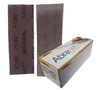 Mirka 5415005018 P180 Grit Abranet Abrasive Hook'N'Loop HookIt Hook-it Sanding Strips Pack of 10 70mm x 198mm P400 Grit 70x198mm dust Free Very Uniform Scratch Pattern Leaving an Ultra Smooth Finish
