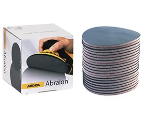 Mirka Abralon Sanding Discs Ø 150mm Hook & Loop 4000 Grit 20 Pack | High gloss polishing pads for lacquer wood and plastic compatible with hook & loop sanders ideal for fine finishing tasks