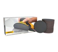 Mirka Abralon Sanding Discs 125mm Hook & Loop 600 Grit 20 Pack | Ideal for fine finishing and polishing on lacquer wood and plastic surfaces with hook & loop backing for easy change