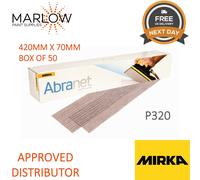 MIRKA ABRANET 420MM X 70MM ABRASIVE NET SANDING STRIPS PACK OF 50 - P320