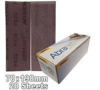 Mirka Abranet Strips 70x198mm Box 25 ALL GRITS Inc NEW Mixed Box