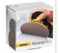 Mirka Abranet Ace net sanding discs Ø 150mm Hook & Loop/grit P1000 / 50 pcs/For all 150mm random orbital sanders/Semi-ceramic/For sanding hard surfaces, wood, metal