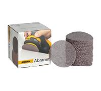 Mirka Abranet net sanding disc Ø 77 mm Hook & loop/Grit P240 / 50 pcs/Sand paper discs for sanding wood, walls, metal, aluminium, stainless steel, filler, varnish, plastic
