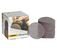 Mirka Abranet net sanding disc Ø 77 mm Hook & loop/Grit P400 / 50 pcs/Sand paper discs for sanding wood, walls, metal, aluminium, stainless steel, filler, varnish, plastic