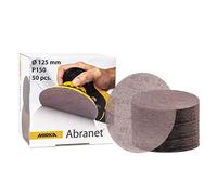Mirka Abranet net sanding disc Ø 125mm Hook & loop/Grit P150 / 50 pcs/for sanding wood, walls, metal, aluminium, stainless steel, copper, filler, varnish, plastic / 5423205015
