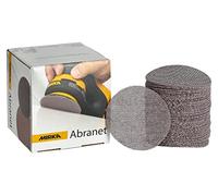 Mirka Abranet net sanding disc Ø 77 mm Hook & loop/Grit P180 / 50 pcs/Sand paper discs for sanding wood, walls, metal, aluminium, stainless steel, filler, varnish, plastic