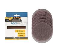 Mirka Abranet net sanding discs Ø 125mm Hook & loop/Mix-pack 1 pc of each grain P80 - P600 + protective disc / 10 pcs/For all 125 mm orbital sanders and grinders