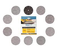 Mirka Abranet net sanding discs Ø 150 mm Hook & loop/Mix-pack 1 of each grit 80, 100, 120, 150, 180, 220, 320, 400, 600 + protective disc / 10 pcs/for all 150 mm eccentric sanders and grinders