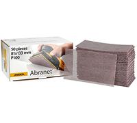 Mirka Abranet net sandpaper strips 81x133 mm Hook & loop/Grit P100 / 50 pcs/for sanding wood, walls, metal, aluminium, stainless steel, filler, varnish, plastic / 5417805010