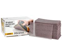 Mirka Abranet net sandpaper strips 81x133 mm Hook & loop/Grit P240 / 50 pcs/for sanding wood, walls, metal, aluminium, stainless steel, filler, varnish, plastic / 5417805025