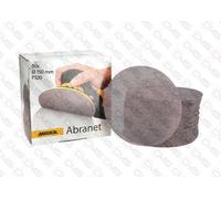 Mirka Abrasives Abranet Abrasive Discs 150 mm 180 Grit (50 Box) (5424105018), Cream