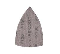 Mirka Abranet sanding triangle 100x152x152 mm Grit P100 50 pcs | Net Abranet Design for Dust-Free Sanding High Performance on Wood Filler Varnish and Plastic Compatible with Corner Sanders