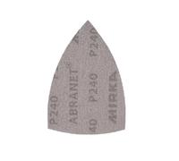 Mirka Abranet sanding triangle 100x152x152 mm Hook & Loop P240 50 pcs | Net Abranet Design For Dust-Free Sanding On Wood Filler Varnish And Plastic Surfaces With Hook & Loop Attachment
