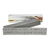 Mirka Iridium Premium Sandpaper 70x400mm and 70x198mm / Center perforated / Grip / Grit 60, 50 pcs / For sanding paint, putty, primer, wood, steel, mineral materials, plastic.