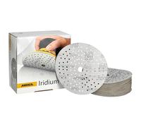 Mirka Iridium Premium Sandpaper Ø 150mm Hook & loop 121-Hole, Grit 800, 50 pcs/For sanding of paint, putty, primer, wood, steel, mineral materials, plastic, glass fibre.