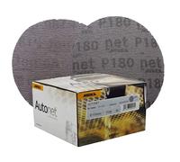 Mirka Autonet 150mm 6" Sanding Mesh Disc P180 Grit 1 Box (50 Discs) Paintwork Dust Extraction For Paint stripping/Removal/Paint Sanding/Lacquers/Plaster/Putty/Plastics/Body filler/Primer/Glass fibre