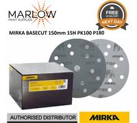 MIRKA BASECUT 15 Hole Hook n Loop Sanding Discs 150mm 6" Sand Paper - BOX OF 100