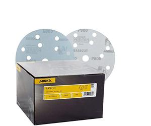 Mirka Basecut Hook'N'Loop HookIt 150mm / 6" Sanding Discs - Box 100 6" Abrasive P800 Grit Super Fine Automotive Refinishing Sandpaper Sanding Discs 15 Hole Vacuum Dust Extraction System