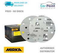 Mirka Basecut P320 Grit 150mm DA H&L Sanding Discs 50pk 6" Paper Abrasive Grit