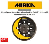 Mirka Ceros, Deros, Ros & Pros Backing Pad (5″) 125mm 28 Hole Medium 8292502511