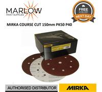 MIRKA COARSE CUT SANDING DISCS GRIP 7 HOLE PK50 - P40 GRIT - PAINT STRIPPING