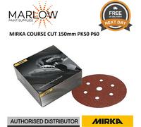 MIRKA COARSE CUT SANDING DISCS GRIP 7 HOLE PK50 - P60 GRIT - PAINT STRIPPING