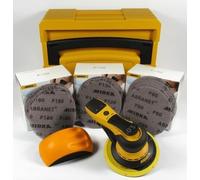 Mirka DEROS 5650CV in Case with 150 Sanding Discs Abranet & Handblock