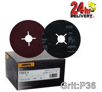 Mirka Fiber A Grinding Discs P36 Sanding Aluminium Oxide 115 X 22mm Box of 25