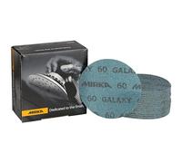 Mirka GalaxySandpaper 5 inch (125mm) - Grit 60, 50 Discs/Pack - Hook & Loop - Premium Abrasive for Epoxy Resin, Wood, Metal - Non-Clogging, Self-Sharpening Technology - Ideal for Power Sanders