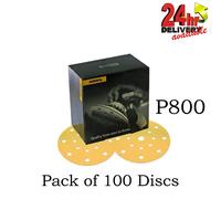 MIRKA GOLD GRIP 150MM 6'' 15 HOLE DA SANDING DISCS PACK OF 100 - P500