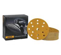 Mirka Gold Hook-It DA Sanding Discs 150mm 6" 80 Grit 15 Hole Sander Pads