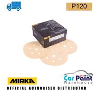 Mirka Gold Hook-It DA Sanding Discs 150mm 6" 320 Grit 6+1 Hole Sander Pads