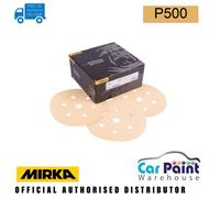 Mirka Gold Hook-It DA Sanding Discs 150mm 6" 320 Grit 6+1 Hole Sander Pads