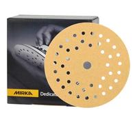 Mirka Gold Multifit 6'' Sandpaper Grit 120 Hook and Loop, 50 Pack 6 inch Sanding Discs for Orbital Sander, Sand Paper Pads for Wood, Drywall, Metal