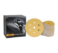 Mirka Gold Universal Sanding Paper Ø 150mm Grip 7-hole, grit P100, 100 pcs / For sanding plaster, filler, chipboard, wood, varnish