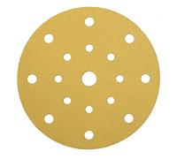 Mirka Gold Universal Sanding Paper Ø 150mm Hook & loop 17-hole/grit P180, 100 pcs/For sanding plaster, filler, chipboard, wood, varnish