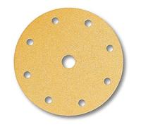Mirka Gold Universal Sanding Paper Ø 150mm Hook & loop 9-hole, grit P100, 100 pcs/For sanding plaster, filler, chipboard, wood, varnish