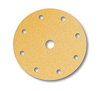 Mirka Gold Universal Sanding Paper Ø 150mm Hook & loop 9-hole, grit P150, 100 pcs/For sanding plaster, filler, chipboard, wood, varnish