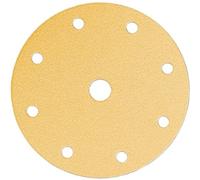 Mirka Gold Universal Sanding Paper Ø 150mm Grip 9-hole, grit P240, 100 pcs / For sanding plaster, filler, chipboard, wood, varnish