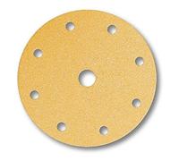Mirka Gold Universal Sanding Paper Ø 150mm Hook & loop 9-hole, grit P60, 50 pcs/For sanding plaster, filler, chipboard, wood, varnish