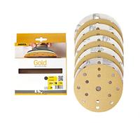 Mirka Gold Universal Sanding Paper Ø 150mm Sanding discs Grip 15-hole, grit P80, 10 pcs/For sanding plaster, filler, chipboard, wood, varnish