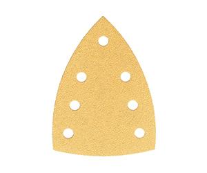 Mirka Gold Universal Sanding Paper 100x152x152mm 7-hole / grit P240, 100 pcs / For sanding plaster, filler, chipboard, wood, varnish