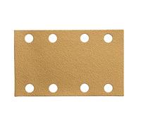 Mirka Gold Universal Sanding Paper 81x133mm / Grip / Grit P120 / 8-hole / 50 pcs / For sanding plaster, filler, chipboard, wood, varnish