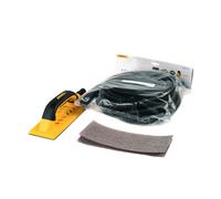 Mirka Handy Kit Hand Sanding Starter-Kit 80x230mm / Sanding Block Set with dust Extraction incl. 4m Suction Hose and 5 pcs Mirka Abranet net Sanding Strips Hook & Loop P80 P120 P180