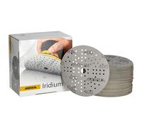 Mirka Iridium Premium Sandpaper Ø 125mm Hook & loop 89-Hole, Grit 400, 100 pcs/For sanding of paint, putty, primer, wood, steel, mineral materials, plastic.