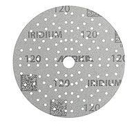 Mirka Iridium Premium Sandpaper Ø 150mm Grip 121-Hole, Grit 120, 10 pcs / For sanding of paint, putty, primer, wood, steel, mineral materials, plastic.